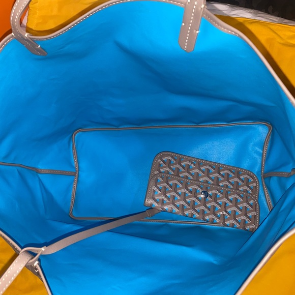 NEW GOYARD Saint Louis GM tote Claire Voie Turq/Grege LIMITED EDITION - Picture 10 of 17